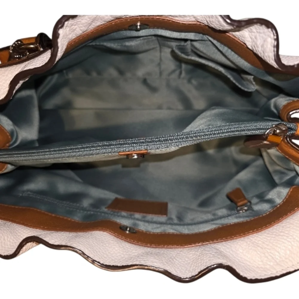 Coach Penelope Ivory Pebbled Leather Tote Handbag - EUC - Picture 6 of 16